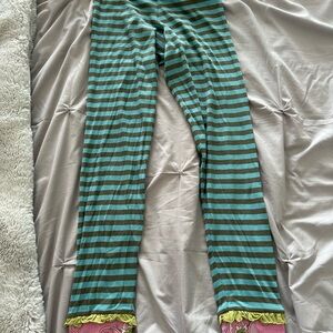 Matilda Jane Blue and Gray Striped Pajama Bottoms